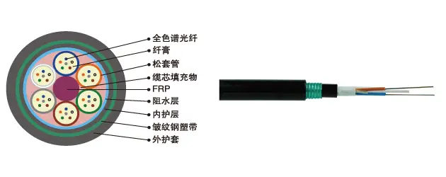 GYFTY53:非金属加强构件、松套层绞填充式、聚乙烯内护套、纵包皱纹钢带铠装、聚乙烯外护层通信用室外环球巴士优惠码